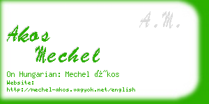 akos mechel business card